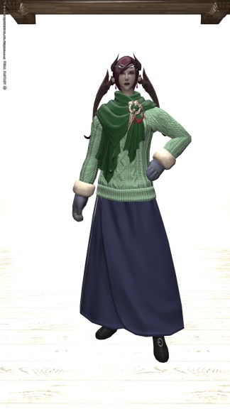 Astraea in her Cozy Winter Paladin glam.