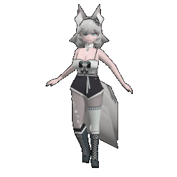 Turnaround animation of updated Frost PSX with no jacket and short hair.