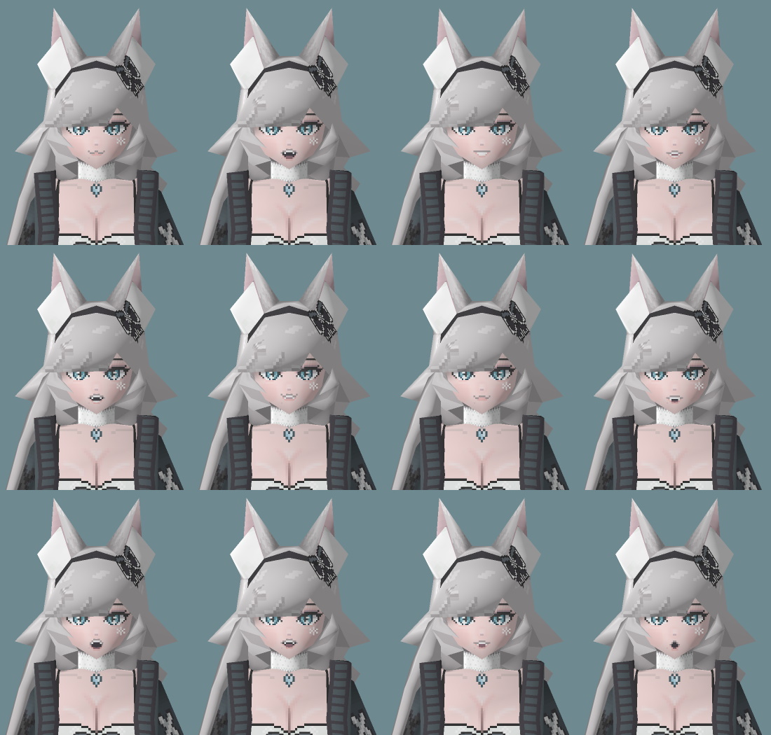 Compiled image featuring various visemes.