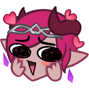 Astraea emote by Invisoguy: Astraea blushes and holds her cheeks as if entirely enamored.